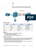 Configure Protections For Passwords and Terminal Lines