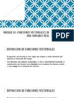 Contenido UNIDAD III - Funciones Vectoriales