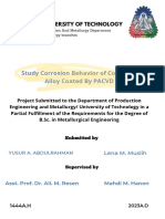 Study Corrosion Behavior of Co-Cr-Mo Alloy Coated by PACVD