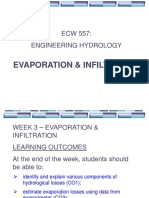 Evaporation & Infiltration