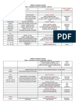 Term I Calendar (Senior School)