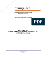 Relatório Do Estágio Curricular em Educação Física Iii - Gestão Educacional