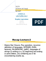 CS273 Theory of Automata & Fomal Languages: (WEEK-2) Lecture-3 & 4