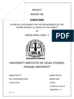 Cheating: University Institute of Legal Studies, Panjab University