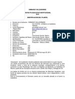 Gimnasio Vallegrande Proyecto Educativo Institucional 2015 Identificación Del Plantel