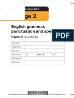 KS2 English 2022 Grammar Punctuation Spelling Paper 1 Short Answer Questions