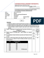 Sales Force and Channel Management - Term End Question Paper (Set 1) - Semester 1