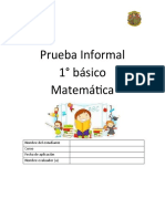 Prueba Informal Matemática 1° 2022