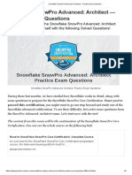 Snowflake SnowPro Advanced - Architect - Practice Exam - Medium