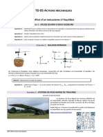 Ctions Mecaniques: Exercice 1: Solide Soumis A Deux Glisseurs