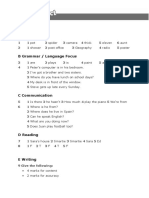 Project 1 End of Year Test Answer Key