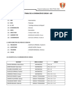 Plan de Trabajo de La Coordinación de Ciencias 2023