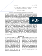 Administrative Support and Teachers' Performances in Private Secondary Schools in Nyamitanga Sub-Country, Mbarara District, Uganda