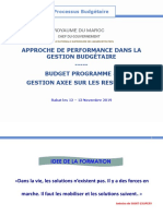 Approche de Performance Dans La Gestion Budgétaire - Budget Programme & Gestion Axee Sur Les Resultats