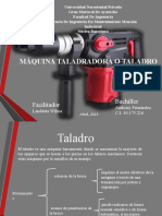 Máquina Taladradora O Taladro: Facilitador Bachiller