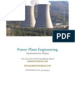 Power Plant Engineering: Hydroelectric Plants