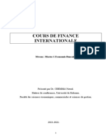 Cours de Finance Internationale: Niveau: Master 1 Economie Bancaire