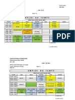 E M P L O I D U T E M P S: Ecole Nationale D'Ingenieurs Abderhamane Baba TOURE Eni - Abt Salle: B1-4