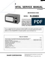 Supplemental Service Manual: Microwave Oven Model