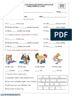 1.-Complete Sentences Using Was or Were.: Escuela de Educación Básica Particular "Numa Pompilio Llona"