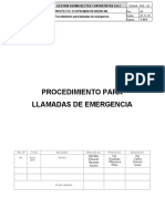 SSOMA-PRE-03 Ver. 00 Procedimiento para Llamadas de Emergencia - Ecopalmar 2019