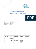 Filtration Pump Pressure Head Loss Calculation