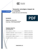 Planeación Estratégica Integral de La Compañía.: Análisis Del Entorno Del Marketing