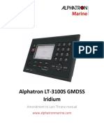 Alphatron LT 3100S GMDSS Iridium: Amendment To Lars Thrane Manual