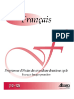 Programme Dõ Tudes Du Secondaire Deuxi Me Cycle