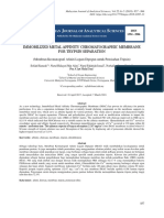 M J A S: Immobilized Metal Affinity Chromatographic Membrane For Trypsin Separation