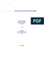 Economic Reforms and Growth Prospects in India by Klein-Palanivel