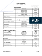 Service Data: 2 Stroke Cylinder + Piston + Piston Ring