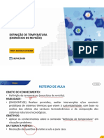 E. Médio 2 Manhã Física 18 04 2023 Definição de Temperatura Exercícios de Revisão