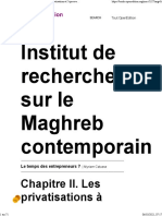 Institut de Recherche Sur Le Maghreb Contemporain: Chapitre II. Les Privatisations À