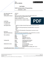 COMP1005 Fundamentals of Programming Semester 2, 2021: Unit Outline