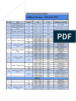 Datesheet Mock Exams 2023