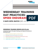 Wednesday Training Day Practices:: Speed Endurance