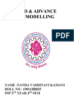 Cad & Advance 3D Modelling: Name:Nanda Vaishnavi Kamani ROLL NO: 19011BB025 FSP 2 Year 4 SEM