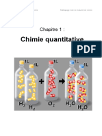 Chimie Quantitative: Chapitre 1