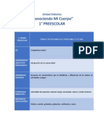 1°preescolar Unidad Didáctica Integracion A La Corporeidad