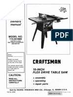 Craftsman 10in Flexi Drive Table Saw