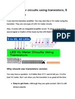 LED VU Meter Circuits Using Transistors 5 To 20 40 LED