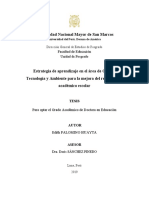 Estrategia de Aprendizaje en El Área de Ciencia Tecnología y Ambiente para La Mejora Del Rendimiento Académico Escolar - Miguel Fernando