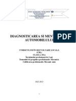 XI P - DIAGNOSTICAREA SI MENTENANTA AUTOMOBILULUI - 2022-2023