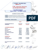 UOM Escala Salarial Mayo 2023 Anexo I y II Rama N 10