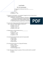 Pre Test - Social Studies