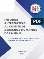 Informe Alternativo Al Comité de Derechos Humanos ONU 2023