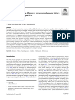 Systematic Review of The Differences Between Mothers and Fathers in Parenting Styles and Practices