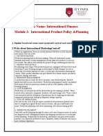 06-05 Assignment Module 3 International Product Policy - Planning