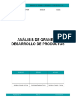 Procedimiento de Análisis de Granel y Desarrollo de Productos